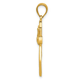 14k Claddagh Cross Pendant