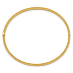 14k 3/16 Fancy Hammered Hinged Bangle Bracelet