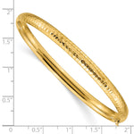 14k 3/16 Fancy Hammered Hinged Bangle Bracelet