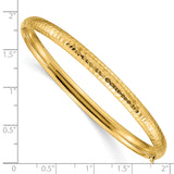 14k 3/16 Fancy Hammered Hinged Bangle Bracelet