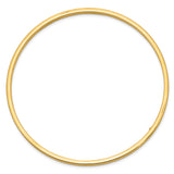 14k 3mm Polished Square Tube Slip-on Bangle