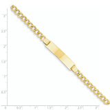 14k Semi-solid Curb Link 6.75in Id Bracelet