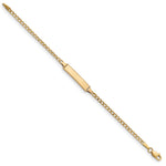14k Semi-Solid Polished Cuban ID Bracelet
