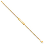14k Semi-Solid Polished Cuban ID Bracelet
