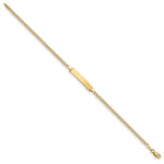 14k Semi-Solid Polished Cuban ID Bracelet