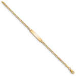 14k Semi-Solid Polished Anchor  ID Bracelet