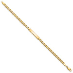 14k Semi-Solid Anchor Link ID Bracelet
