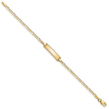 14k Childrens Figaro Link ID Bracelet