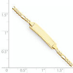 14k Childrens Figaro Link ID Bracelet