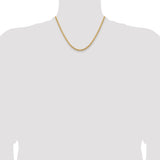 14k 3.5mm Solid Miami Cuban Chain