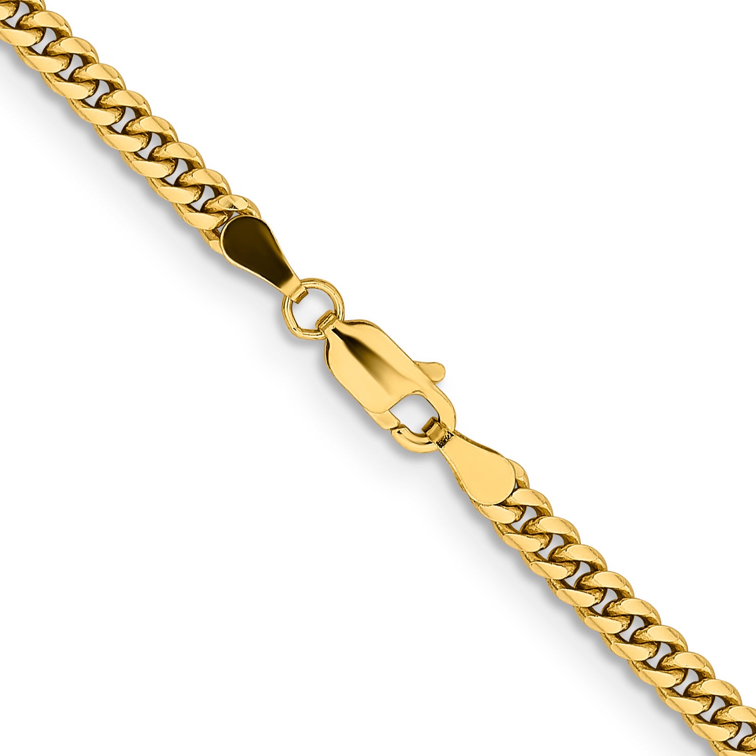14k 3.5mm Solid Miami Cuban Chain
