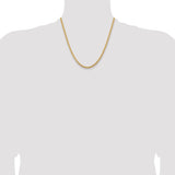 14k 3.5mm Solid Miami Cuban Chain