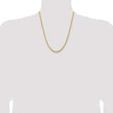 14k 3.5mm Solid Miami Cuban Chain