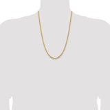 14k 3.5mm Solid Miami Cuban Chain