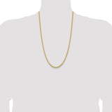 14k 3.5mm Solid Miami Cuban Chain