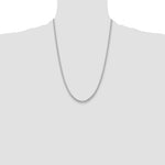 14k White Gold 3.5mm Solid Miami Cuban Chain