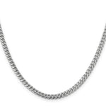 14k White Gold 4.25mm Solid Miami Cuban Chain
