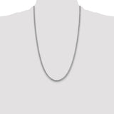 14k White Gold 4.25mm Solid Miami Cuban Chain