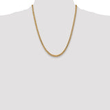 14k 4.3mm Solid Miami Cuban Chain