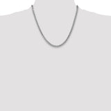 14k White Gold 4.3mm Solid Miami Cuban Chain