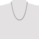 14k White Gold 4.3mm Solid Miami Cuban Chain