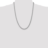 14k White Gold 4.3mm Solid Miami Cuban Chain