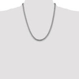 14k White Gold 5mm Solid Miami Cuban Chain