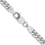 14k White Gold 5mm Solid Miami Cuban Chain