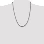 14k White Gold 5mm Solid Miami Cuban Chain