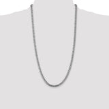 14k White Gold 5mm Solid Miami Cuban Chain
