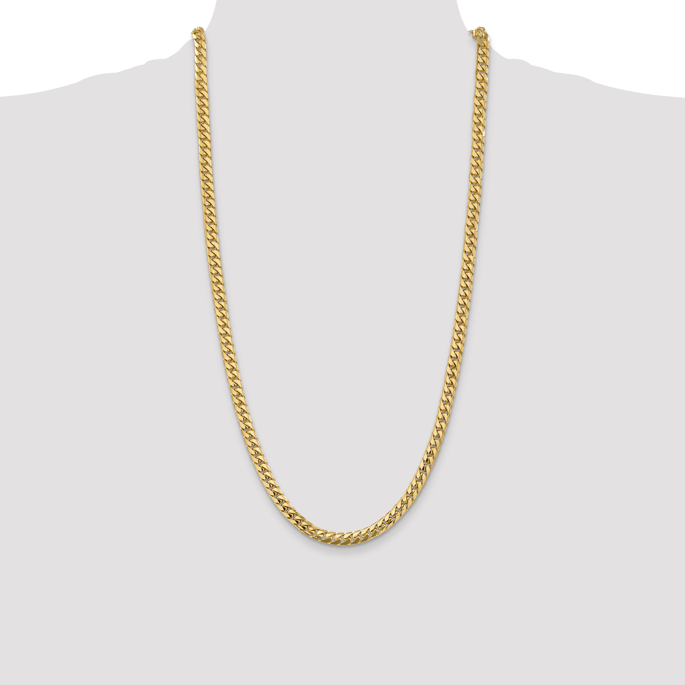 14k 5.5mm Solid Miami Cuban Chain