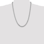 14k White Gold 5.5mm Solid Miami Cuban Chain