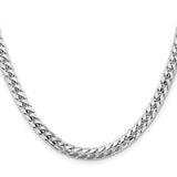 14k White Gold 5.5mm Solid Miami Cuban Chain
