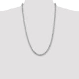 14k White Gold 5.5mm Solid Miami Cuban Chain