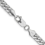 14k White Gold 5.5mm Solid Miami Cuban Chain