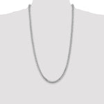 14k White Gold 5.5mm Solid Miami Cuban Chain