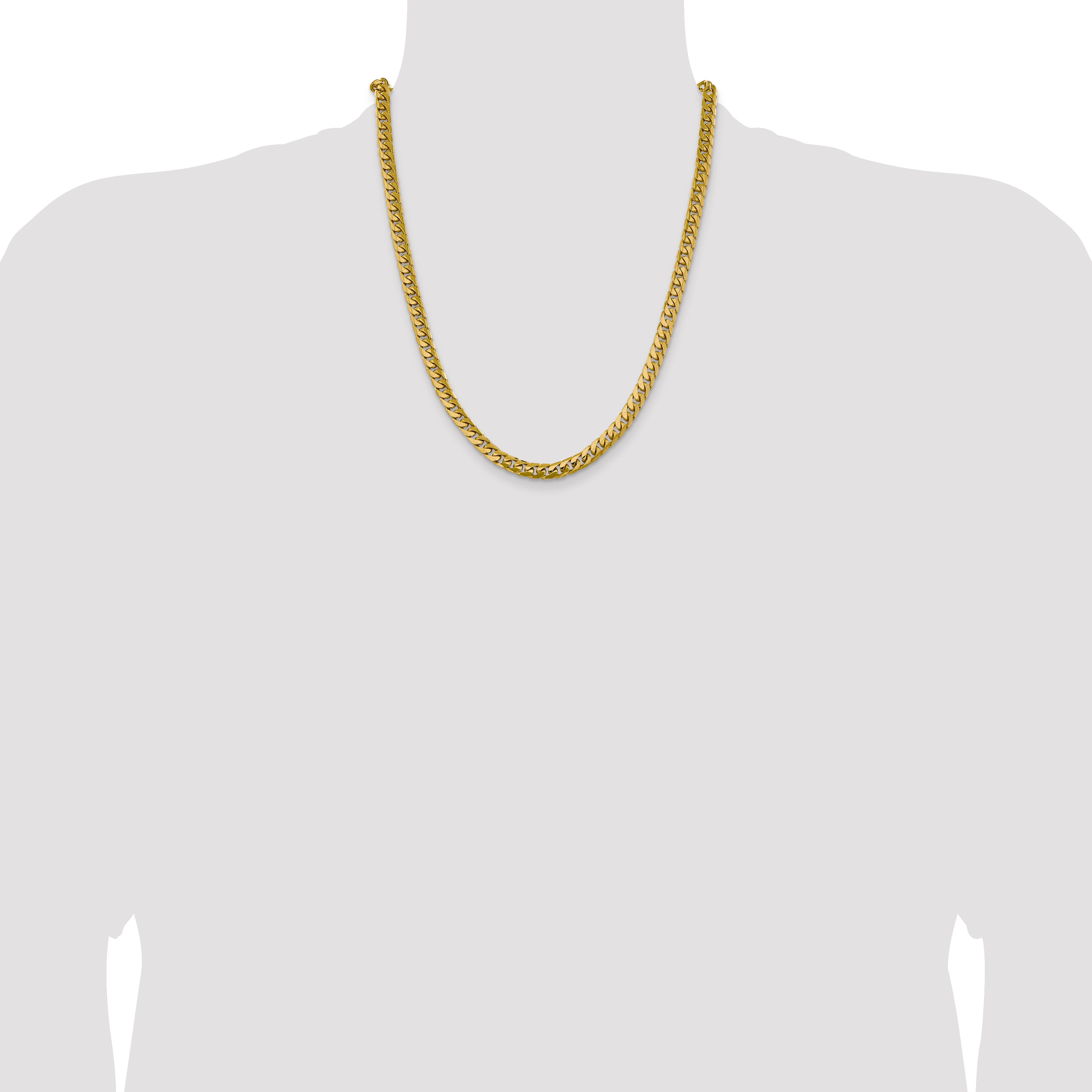 14k 6.25mm Solid Miami Cuban Chain