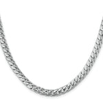 14k White Gold 6.25mm Solid Miami Cuban Chain