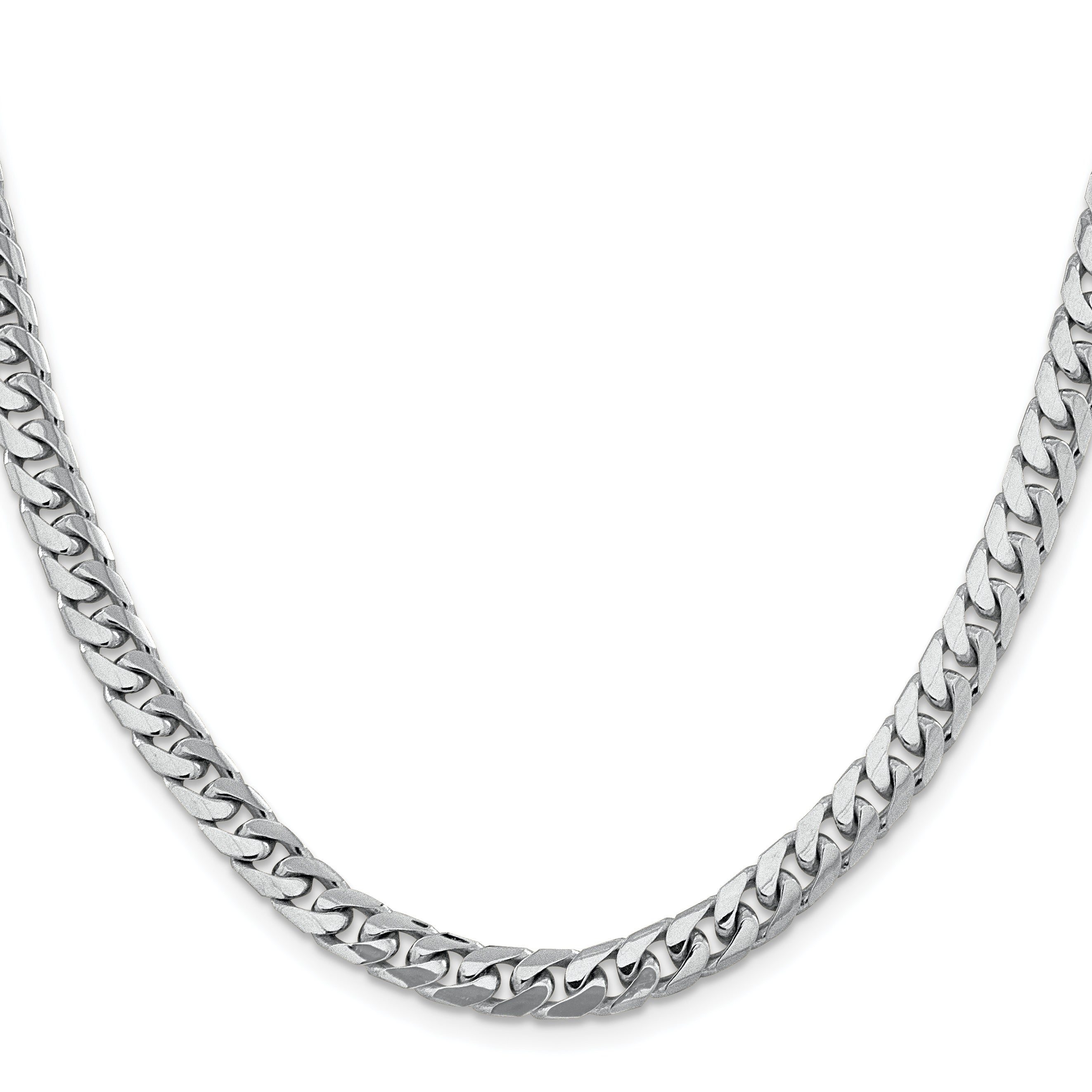 14k White Gold 6.25mm Solid Miami Cuban Chain