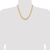 14k 6.75mm Solid Miami Cuban Chain