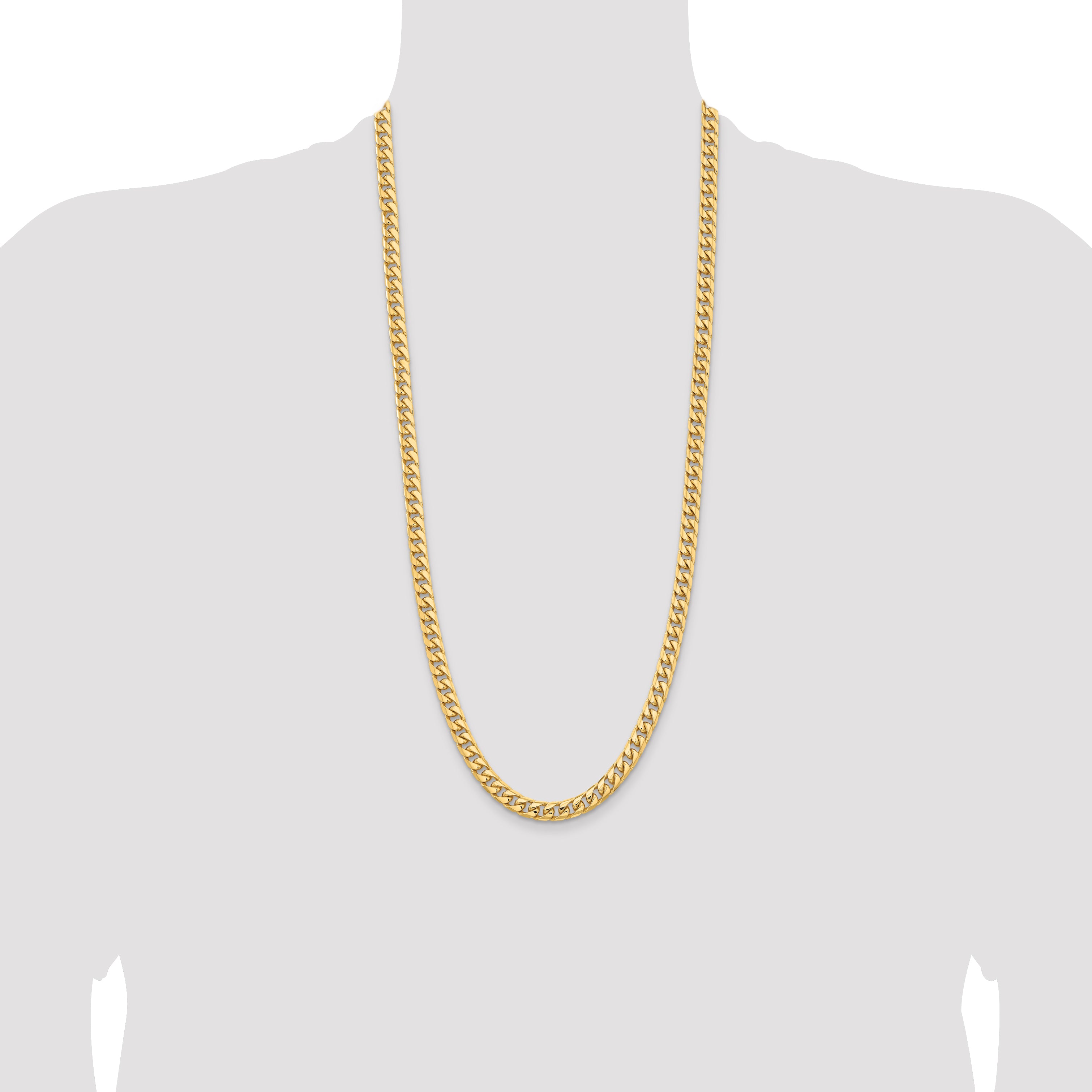 14k 6.75mm Solid Miami Cuban Chain