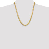 14k 8mm Solid Miami Cuban Chain