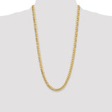 14k 8mm Solid Miami Cuban Chain