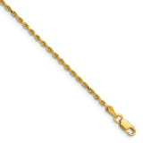 14k 2.0mm Semi-solid D/C Rope Chain