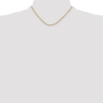 14k 2.0mm Semi-solid D/C Rope Chain