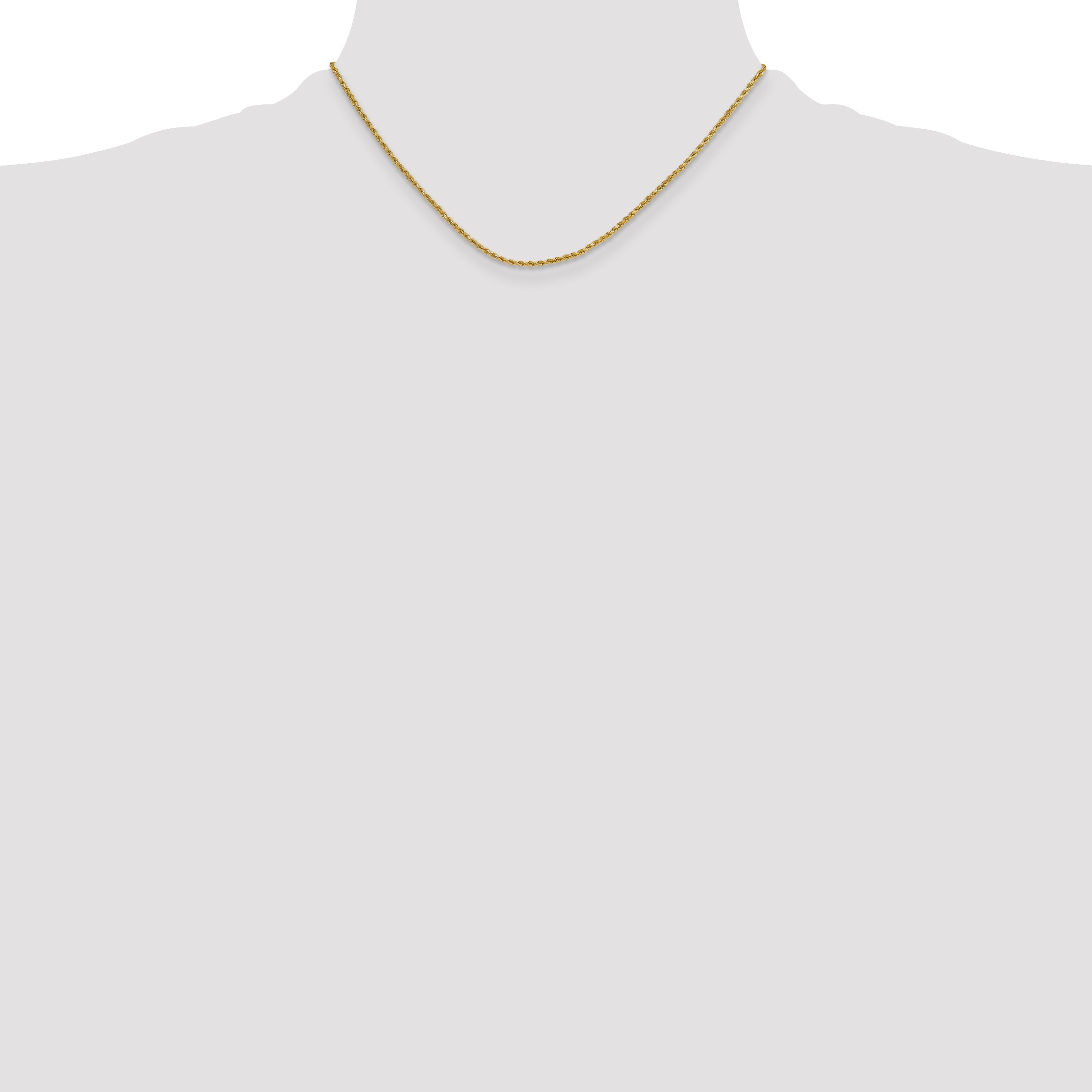 14k 2.0mm Semi-solid D/C Rope Chain