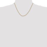14k 2.0mm Semi-solid D/C Rope Chain