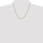 14k 2.0mm Semi-solid D/C Rope Chain