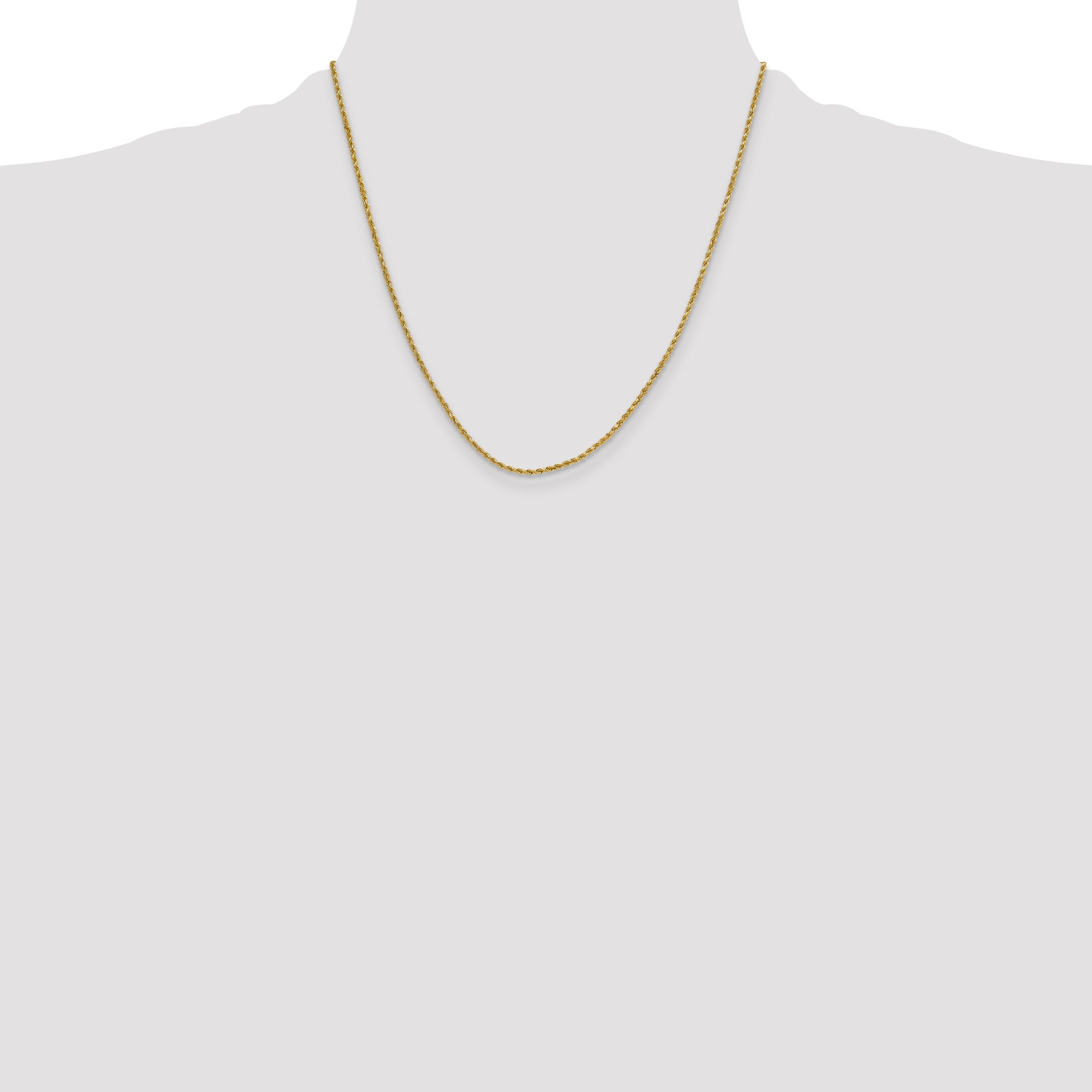14k 2.0mm Semi-solid D/C Rope Chain