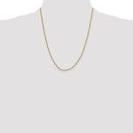14k 2.0mm Semi-solid D/C Rope Chain
